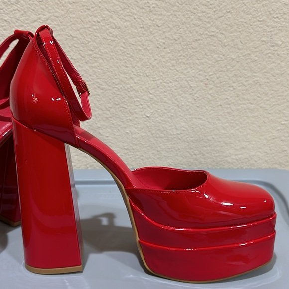 Red Platform Heels - Picture 6 of 10